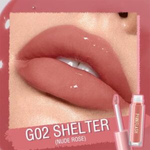 Pink Flash Moist Lip Gloss - G02 Shelter (Nude Rose)