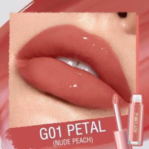 Pink Flash Moist Lip Gloss - G01 Petal (Nude Peach)