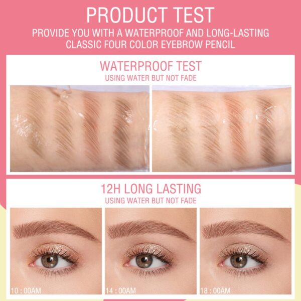 Pink Flash Waterproof Eyebrow Pencil - #04 Dark Gray Brown