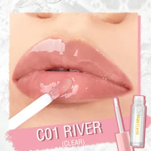 Pink Flash Moist Lip Gloss - C01 River (Clear)
