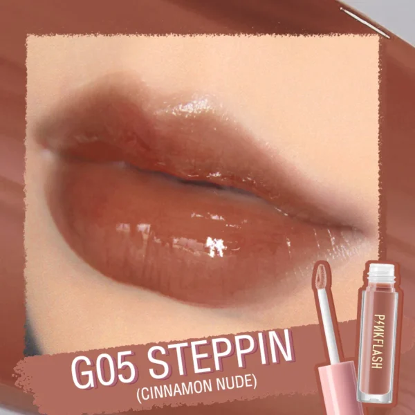 Pink Flash Moist Lip Gloss - G05 Steppin (Cinnamon Nude)