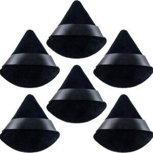 6Pcs Powder Puff Black