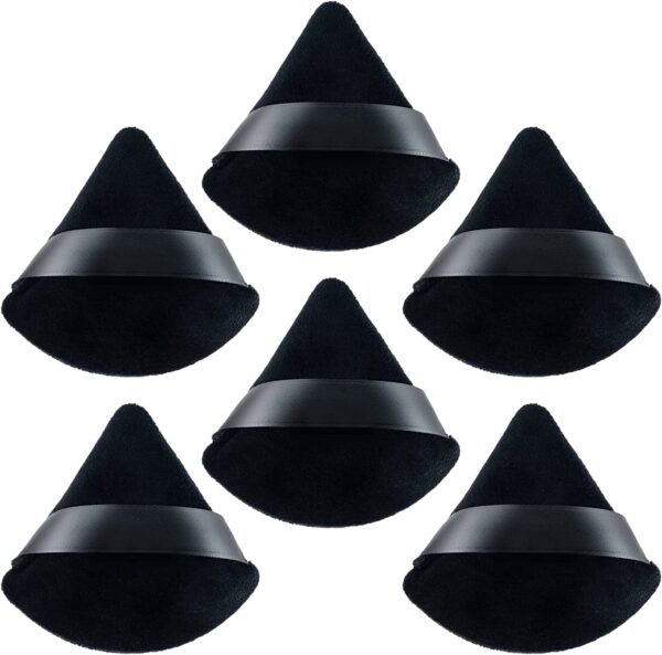 6Pcs Powder Puff Black