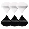 6 PCS BLACK AND WHITE  POWDER PUFF