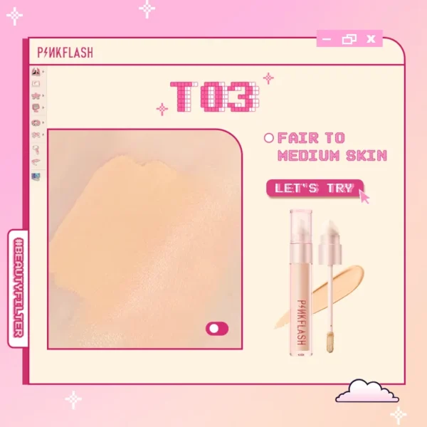 PINKFLASH Flawless Burden-free Liquid Concealer - T03