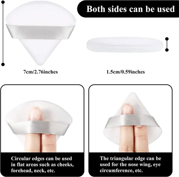 Triangle Makeup Puff - White