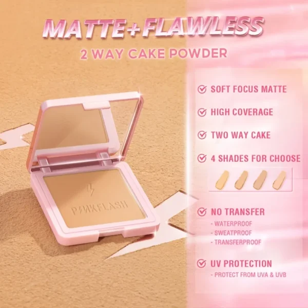 PINKFLASH Flawless Two Way Cake Powder - NE01 Pink Fair
