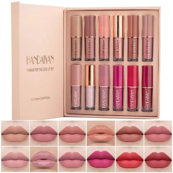 HANDAIYAN 12 pcs Liquid Lipstick Set