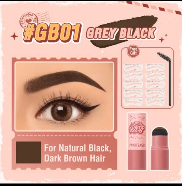 PINKFLASH - Eyebrow Stamp (with stencils and spoolie) - GB01