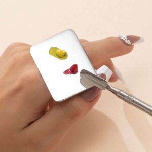 Small ring mixing palette and spatula