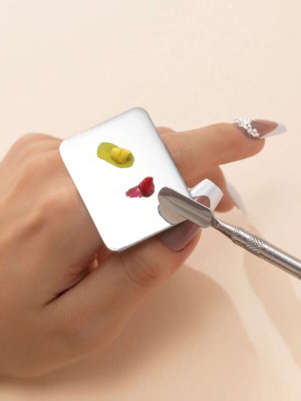Small ring mixing palette and spatula