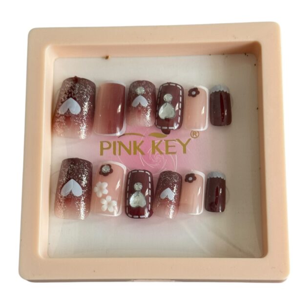 12 pc nails set  Hearty Brown