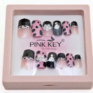 12 pc nails set cow pink