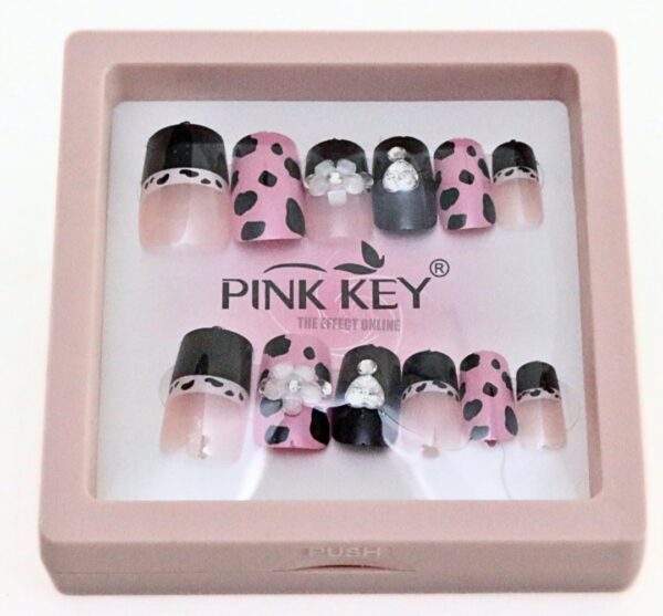 12 pc nails set cow pink