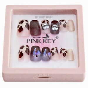 12 pc nails set Cow Brown