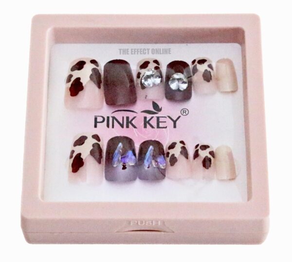 12 pc nails set Cow Brown