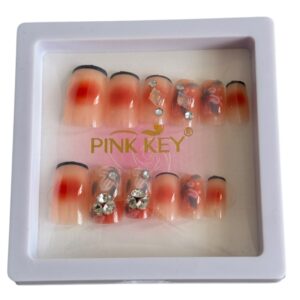 12 pc nails set Pearl Peach