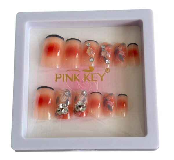 12 pc nails set Pearl Peach