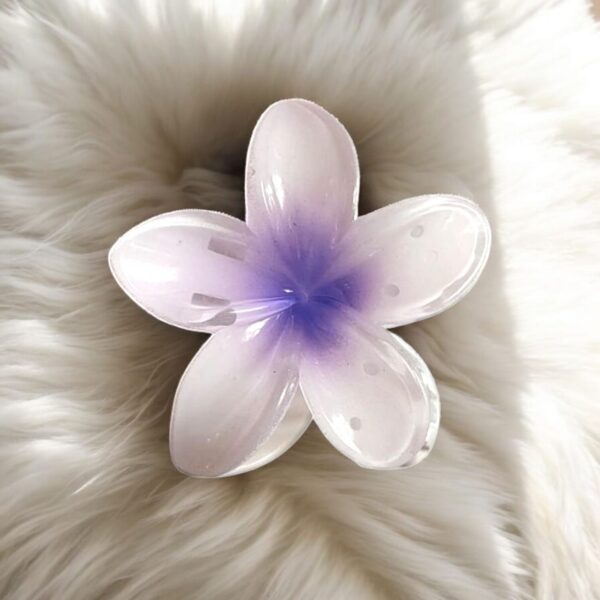 Flower Hair Catcher - White Purple
