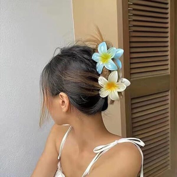 Flower Hair Catcher - White Purple