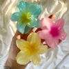 Flower Hair Catcher - White Purple