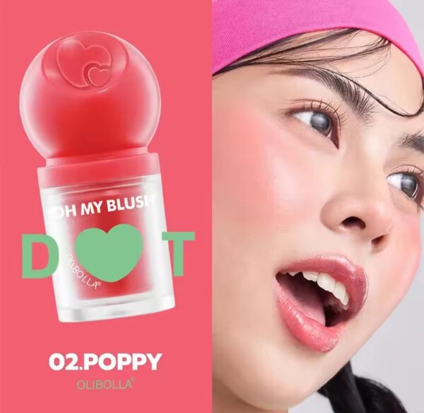 Olibolla Oh my blush pearlescent liquid blush - Poppy