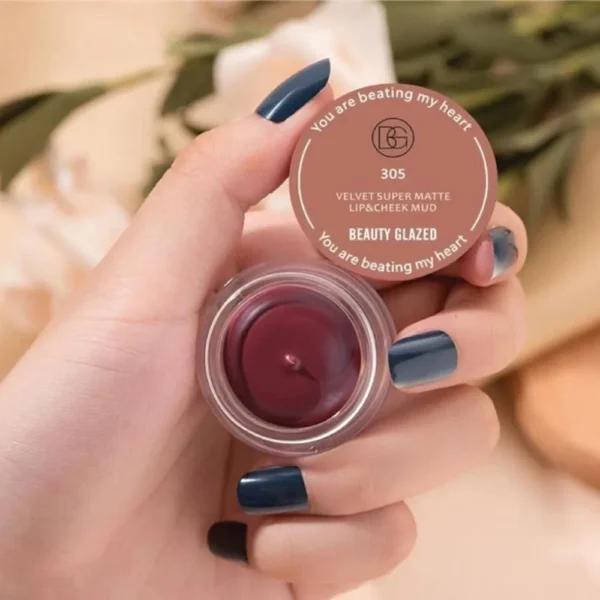 Beauty-Glazed-Velvet-Super-Matte-Lip-Cheek-Mud-305 Lip & CHEEK MUD SHADE 305